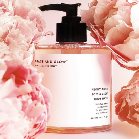 Grace And Glow Sữa tắm phục hồi sáng da Glow Peony Blush Soft & Glow Solution Body Wash 400ml