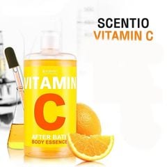Scentio Tinh chất dưỡng thể dưỡng trắng và phục hồi da chuyên sâu sau khi tắm Vitamin C 450ml