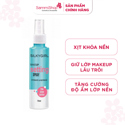 Silky Girl Xịt khóa nền Makeup Setting Spray - Hydrate & Refresh 70ml