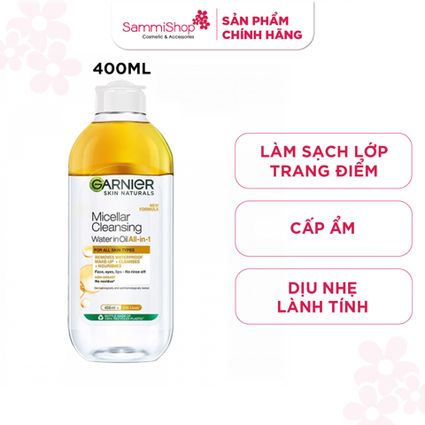 Garnier Nước tẩy trang  Micellar Oil - Infused Cleansing Water