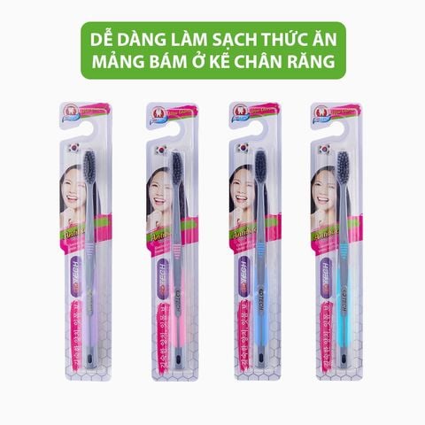 EQ Tech Bàn chải đánh răng Wow Charcoal Antibac Slim Soft