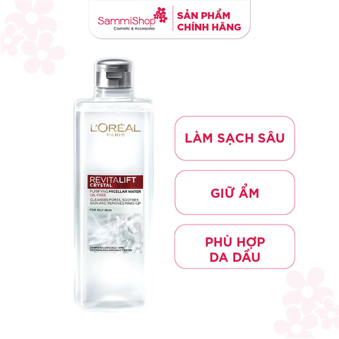 Loreal Nước tẩy trang Revitalift Crystal Puriying Micellar Water 400ml