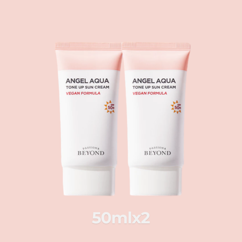 Combo Beyond Kem chống nắng Angel Aqua Tone Up Sun Cream 50mlx2