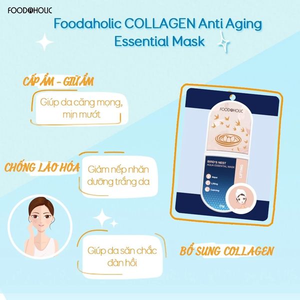 Foodaholic mặt nạ Bird'S Nest Aqua Essential Mask