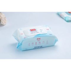 COTONEVE Combo Bông tẩy trang may viền dập nổi AQUA LIFE CT003 (50 miếng) + Khăn ướt Ikami