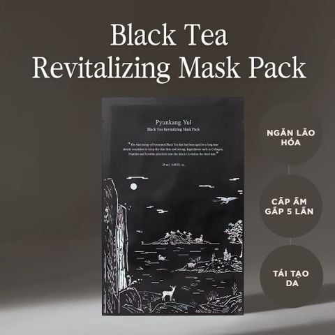 Pyunkang Yul Mặt nạ giấy Black Tea Revitalizing Mask Pack 25ml