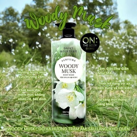 ON:) THE BODY Sữa tắm Daily Moisture Perfume Body Wash 1100ml