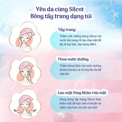 Silcot Combo 2 Bông Tẩy Trang Nhật Bản 82 miếng + 18 miếng