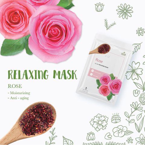 HNB Mặt nạ giấy My Skin Relaxing Mask [Hoa Hồng]