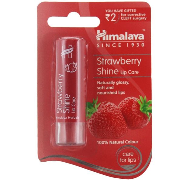 Son dưỡng môi dâu tây Himalaya Strawberry Shine Lip Care (4.5g)