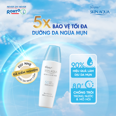 Sunplay Sữa chống nắng  Skin Aqua Acne Clear Milk SPF50+ PA++++ 25g