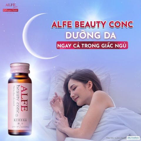 Alfe Thực phẩm bảo vệ sức khỏe Nước uống collagen Beauty Conc (50ml*10)