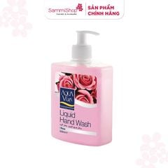 AquaVera Combo 2 Nước rửa tay Liquid Hand Wash #Rose 500ml + Ipek Bông tẩy trang 80 miếng