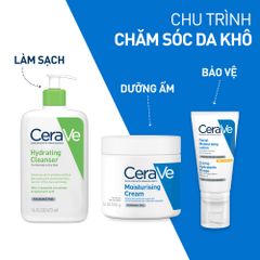 Cerave Sữa rửa mặt da khô, da thường Hydrating Cleanser