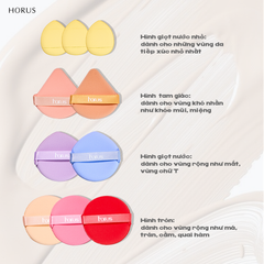 Horus Bộ bông mút trang điểm Makeup Puff Set