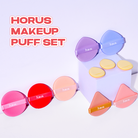 Horus Bộ bông mút trang điểm Makeup Puff Set
