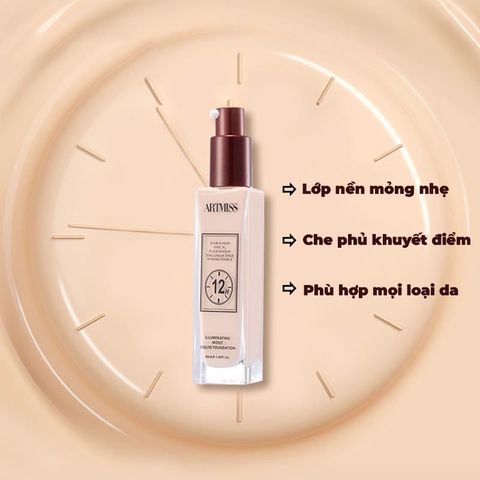 Artmiss Kem nền 12h Illuninating Moist Liquid Foundation 40ml