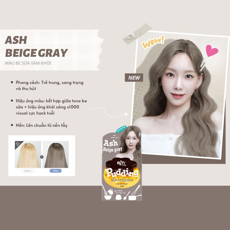 EZN Thuốc Nhuộm Tóc Pudding Hair Color 280gEZN Thuốc Nhuộm Tóc Pudding