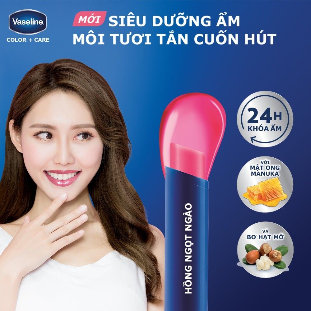 Vaseline Son dưỡng môi Lip Care Colour+Care 3gVaseline Son dưỡng môi Lip  Care Colour+Care 3g – SammiShop
