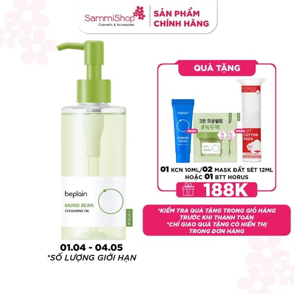 Beplain Dầu tẩy trang Mung Bean Cleansing Oil 200ml