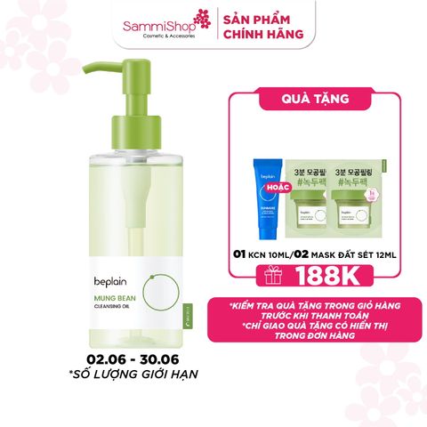 Beplain Dầu tẩy trang Mung Bean Cleansing Oil 200ml