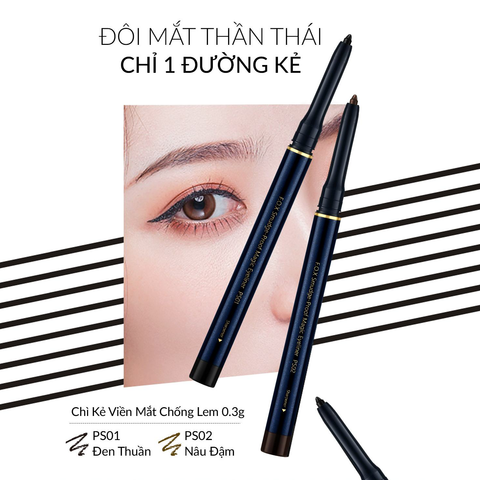 FOX Chì kẻ viền mắt Smudge-Proof Magic Eyeliner  (0.3g)