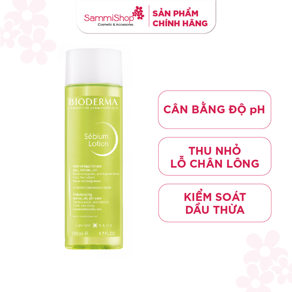 Bioderma Nước hoa hồng Sebium Lotion 200ml