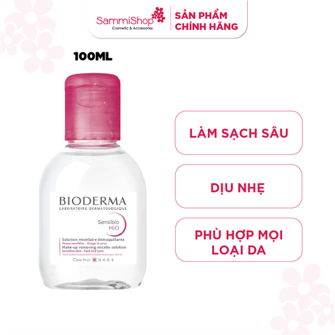Bioderma Nước tẩy trang hồng Sensibio H2O 100 ml