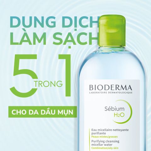 Bioderma Nước tẩy trang Sebium H2O 500 ml