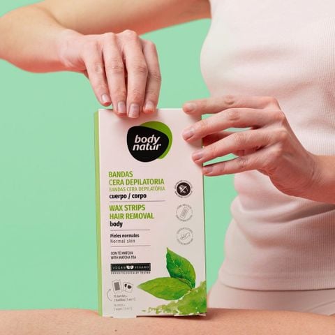Body Natur Bộ miếng dán tẩy lông Wax Strips Hair Removal Body Normal Skin