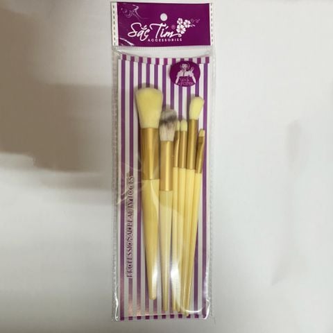 Sắc Tím Bộ cọ trang điểm dài 6 món
