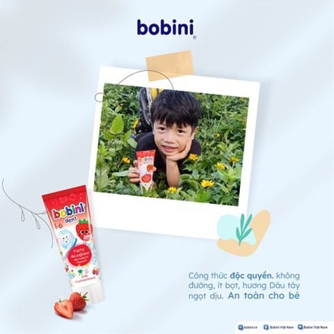 Bobini Kem đánh răng Dent Toothpaste Strawberry 1-6 75ml