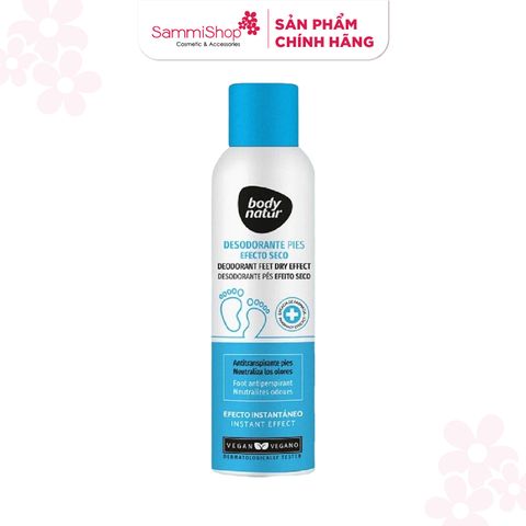 Body Natur Xịt Khử Mùi Chân Deodorant Feet Dry Effect Foot Antiperspirant 150ml