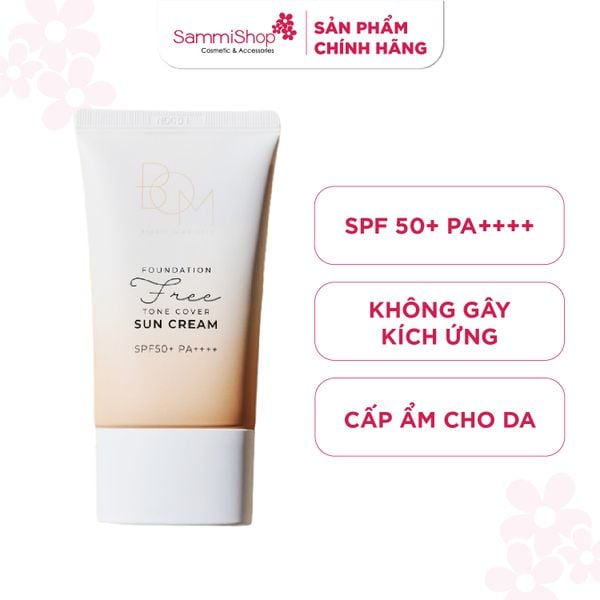 BOM Kem chống nắng Foundation-free Tone Cover Sun Cream SPF50+PA++++ 50g