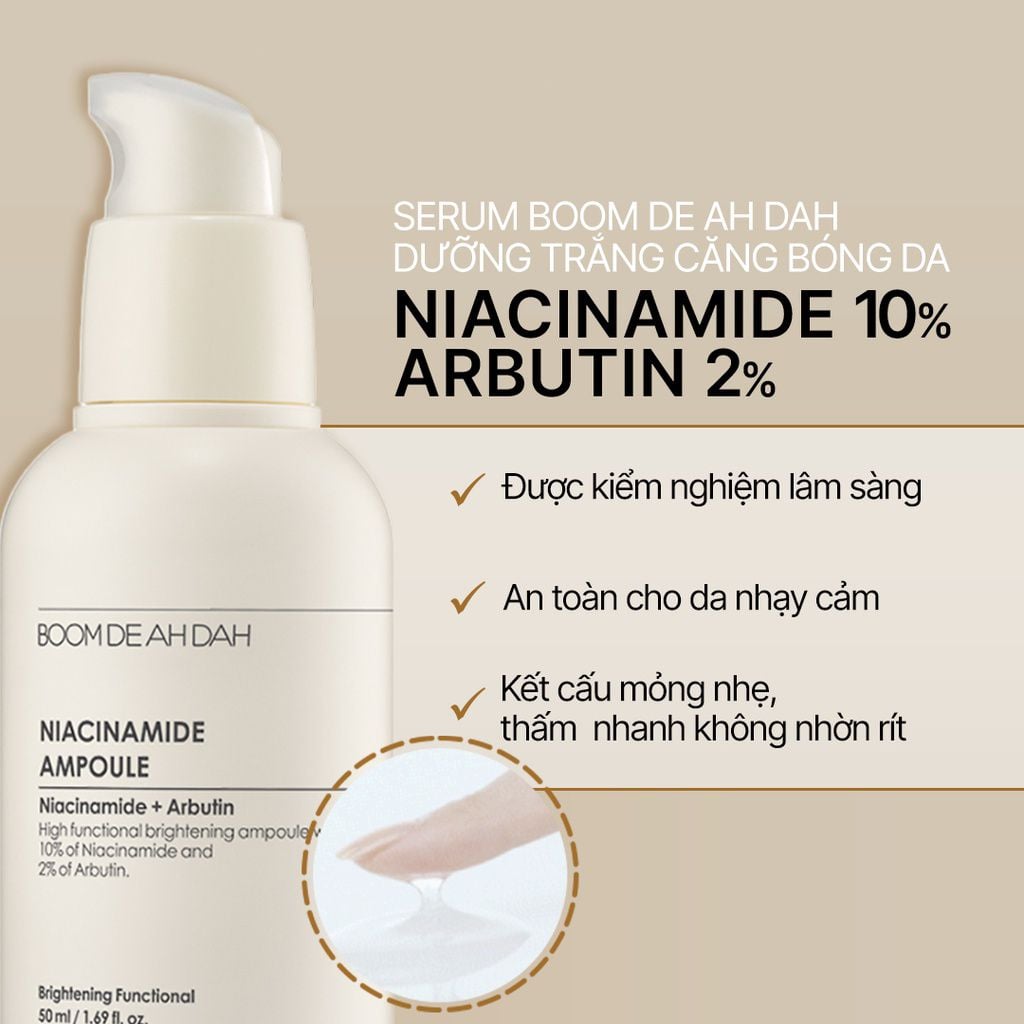 Boom De Ah Dah Tinh chất dưỡng sáng, ngăn ngừa lão hóa Niacinamide