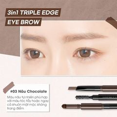 Chì Mày BOM 3 trong 1 Triple Edge Eyebrow