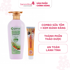 Combo ByNature Sữa tắm AD Derma 600g + EQ Tech Kem đánh răng dược liệu 100g