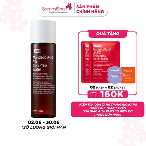 By Wishtrend nước hoa hồng tẩy da chết Mandelic Acid 5% Skin Prep Water 120ml