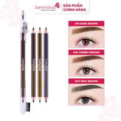 Cathy doll Chì kẻ mày 2 màu trong 1 tone eyebrow pencil 1g+1g