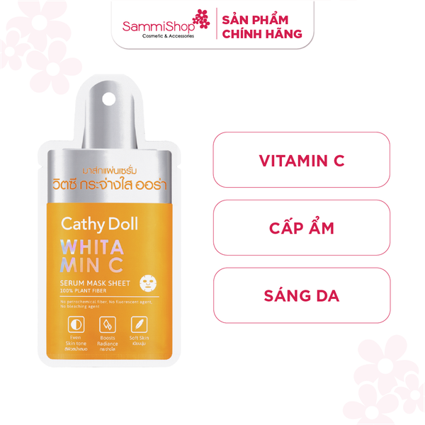 Cathy Doll Mặt nạ giấy Whitamin C Serum Mask Sheet 20g