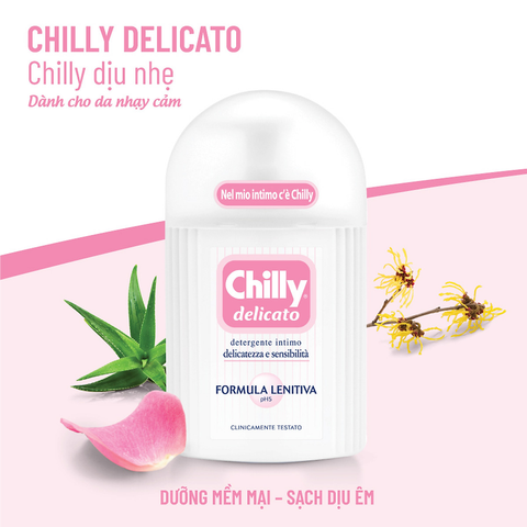 Dung dịch vệ sinh Chilly gel Delicato dịu nhẹ 200ml
