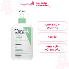 Cerave Sữa rửa mặt da dầu Foaming Cleanser