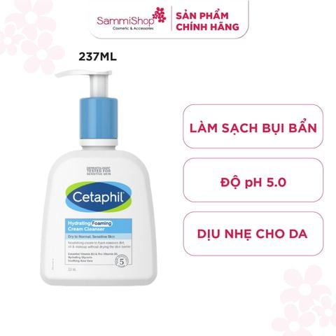 Cetaphil Sữa Rửa Rặt Tạo Bọt Hydrating Foaming Cream Cleanser 236ml