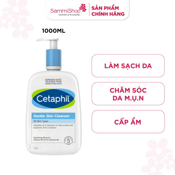 Cetaphil Sữa Rửa Mặt Gentle Skin Cleanser 1000ml