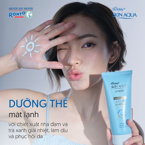 Sunplay Kem chống nắng dưỡng thể  Skin Aqua UV Body Cooling SPF 50+ PA++++150g + quà