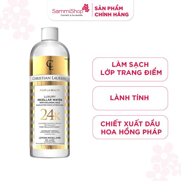 Christian Laurent Nước tẩy trang mặt Luxury micellar water with colloidal gold 500ml