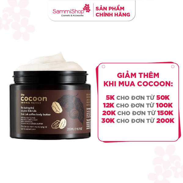 Cocoon Bơ Dưỡng Thể Cà Phê Đak Lak Coffee Body Butter 200ml