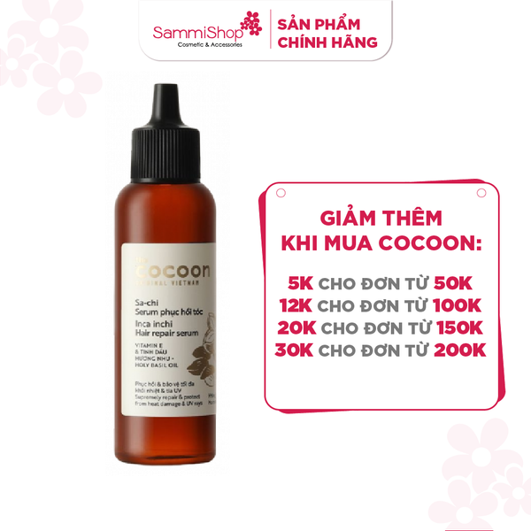 Cocoon Serum dầu Sachi phục hồi tóc hư tổn (70ml)