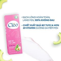 Combo Cleo Kem Tẩy Lông Da Nhạy Cảm Avocado Hair Removal Cream Sensitive Skin 50g + Gel dưỡng sau tẩy lông 20g