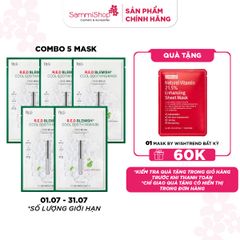 COMBO 01.07 - 31.07 Combo 5 mask Dr.G Mặt nạ giấy R.E.D Blemish Cool